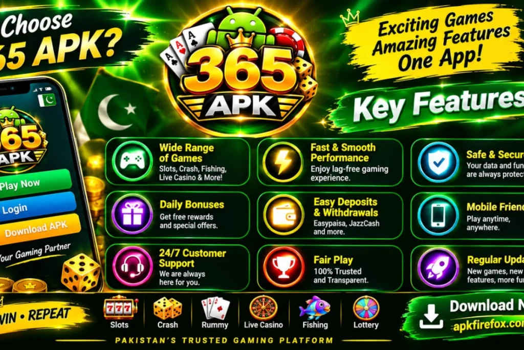 365 APK game – Online Gaming Platform for Android Users in Pakistan