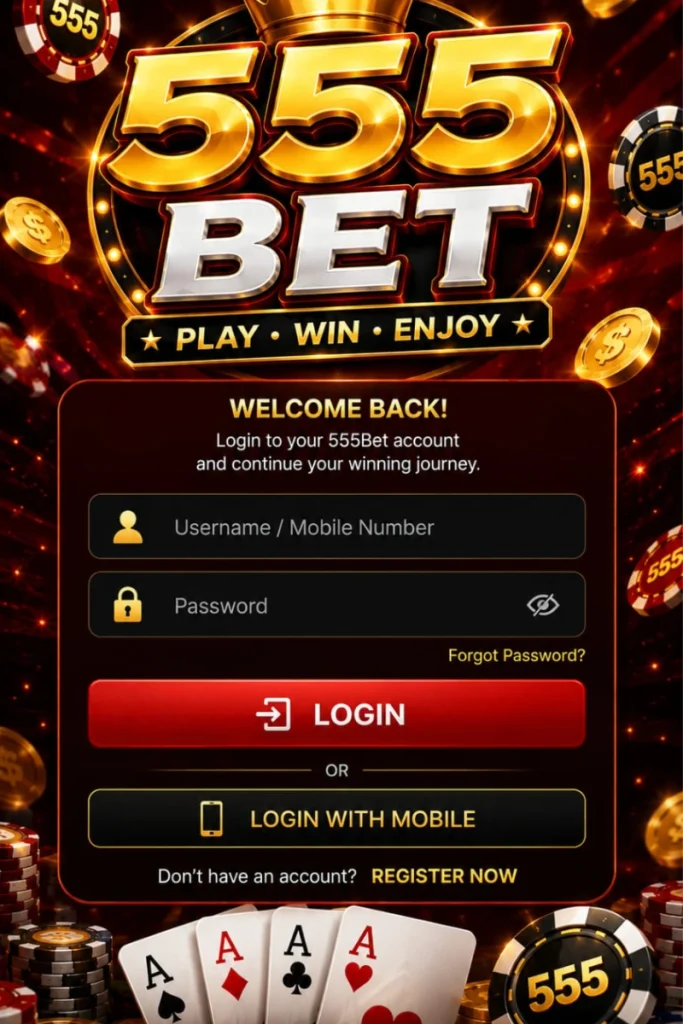 555bet game login 2026