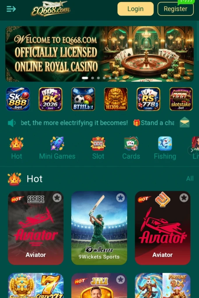 EQ668 game login 2026