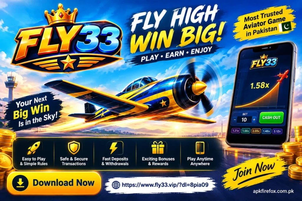 Fly33 game – Online Gaming Platform for Android Users in Pakistan