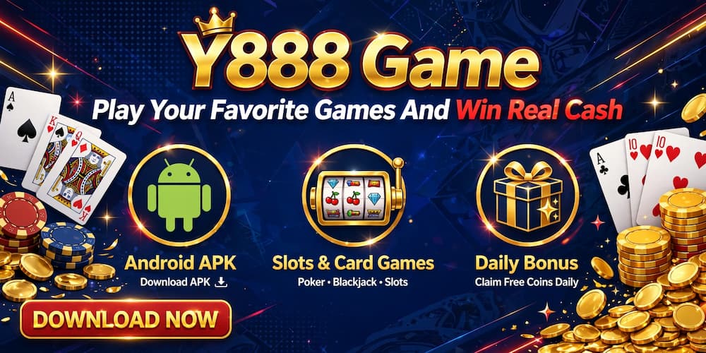 Y888 Game APK download and online gaming interface on Android